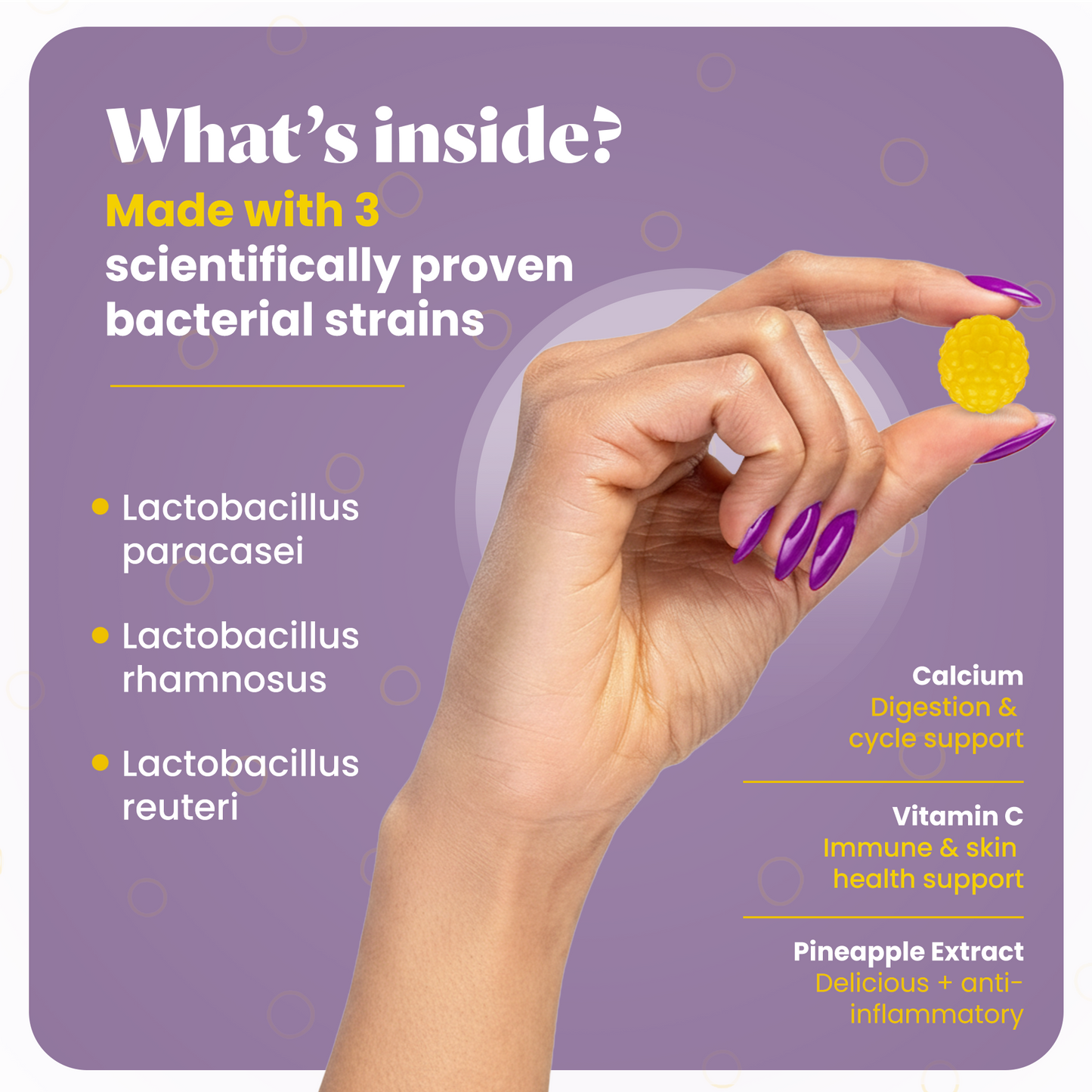 Vaginal Probiotic Gummies for Women - BV and Odour Support, pH Balance, Intimate Flora & Gut Health – Advanced Lactobacillus Strains + Prebiotic Blend + Vitamin C for Immune — Tasty Pineapple